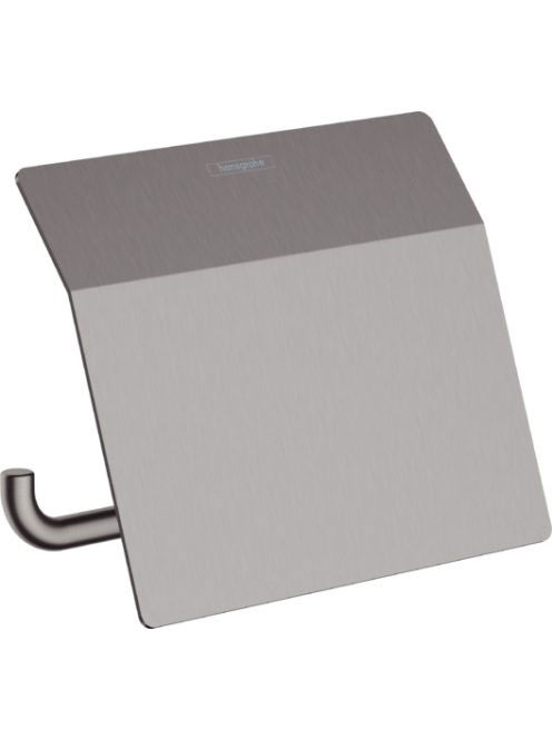 Hansgrohe AddStoris WC papír tartó fedlappal szálcsiszolt fekete króm 41753340