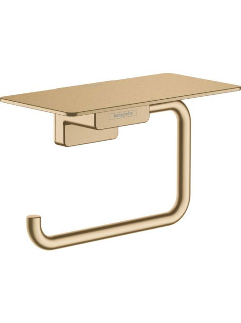 Hansgrohe AddStoris WC papír tartó, polccal szálcsiszolt bronz 41772140