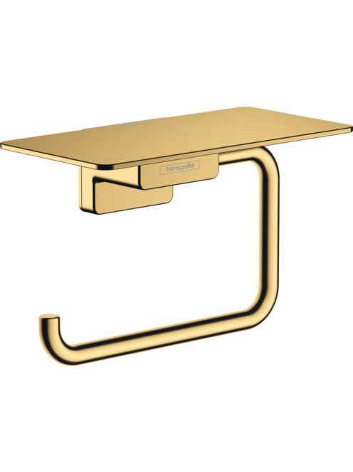 Hansgrohe AddStoris WC papír tartó, polccal polírozott arany hatású 41772990