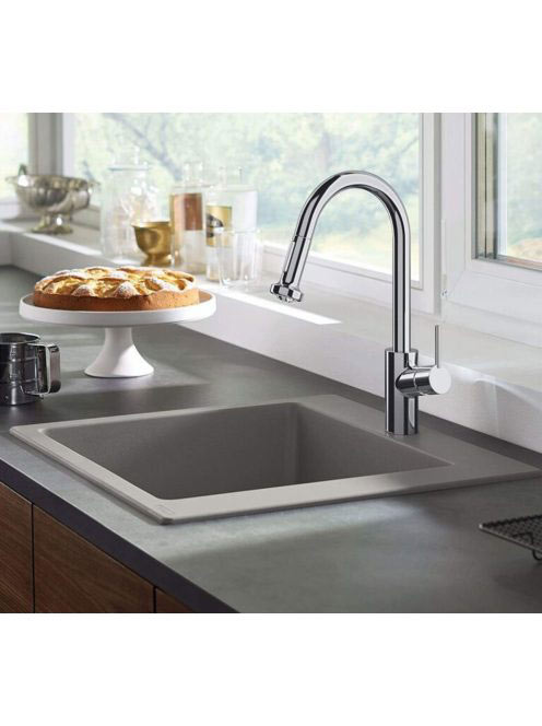 Hansgrohe S51 S510-F450 beépített mosogató betonszürke 43312380