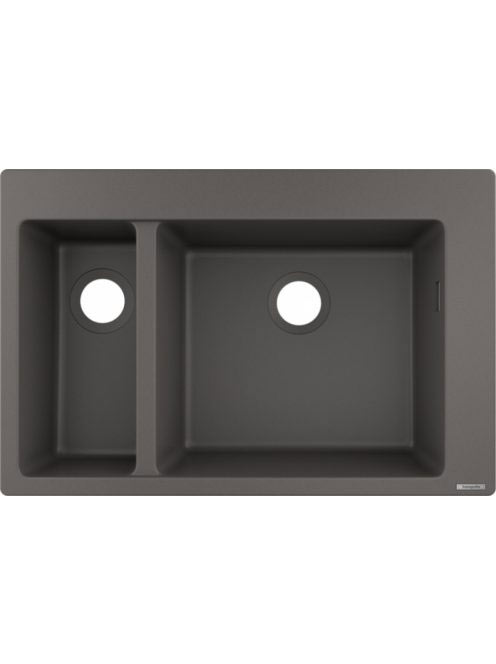 Hansgrohe S51 S510-F635 beépített mosogató 180/450 két medencével kőszürke 43315290