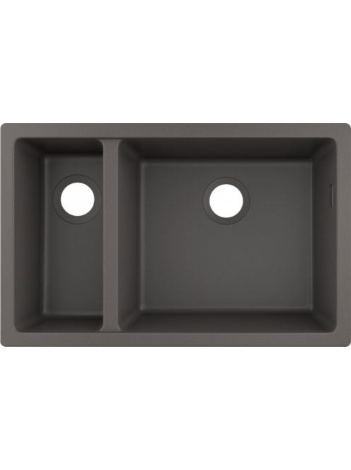 Hansgrohe S51 S510-U635 munkalap alá rögzített mosogató 180/450 két medencével kőszürke 43433290