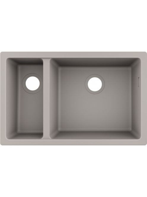 Hansgrohe S510-U635 munkalap alá rögzített mosogató 180/450 két medencével betonszürke 43433380