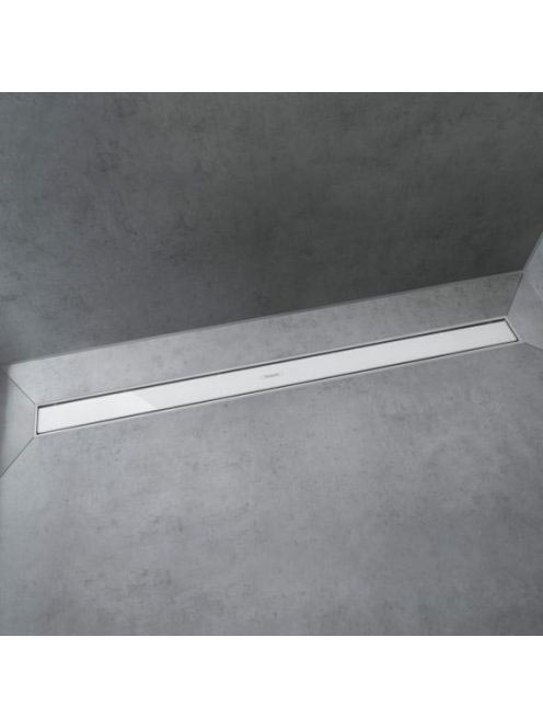 Hansgrohe RainDrain Match Zuhanylefolyó 80 cm, állítható magasságú kerettel, fehér 56038450