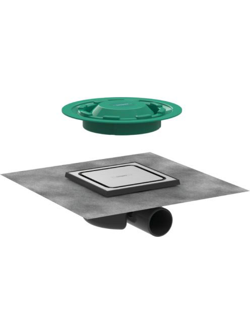 Hansgrohe RainDrain Spot Folyóka 15x15 cm rostély rozsdament