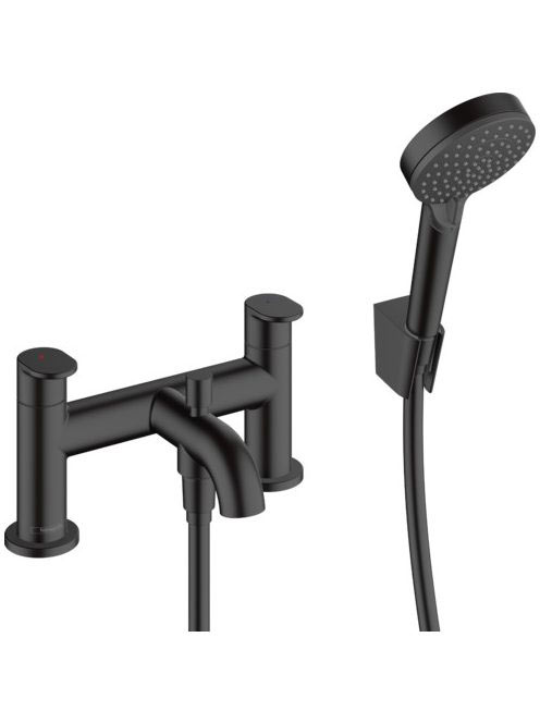 Hansgrohe Vernis Blend 2 lyukú peremre szerelhető kádcsaptelep matt fekete 71461670