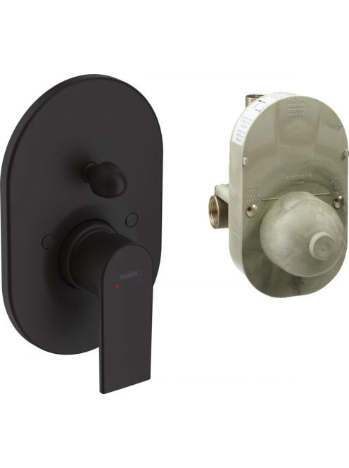 Hansgrohe Vernis Shape Egykaros falsík alatti kádcsaptelep készlet, matt fekete 71472670