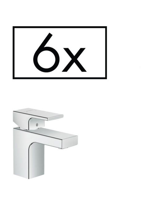 Hansgrohe Vernis Shape egykaros mosdócsaptelep 70, automata lefolyógarnitúrával, projekt csomag (6db csaptelep) króm 71596000