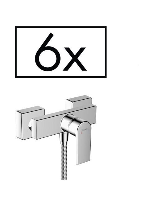 Hansgrohe Vernis Shape Egykaros zuhanycsaptelep falsíkon kívüli szereléshez, projekt csomag (6db) króm 71657000