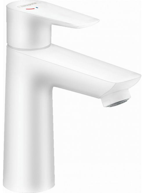 Hansgrohe Talis E 110 matt fehér mosdócsaptelep CoolStart, automata lefolyógarnitúrával 71713700