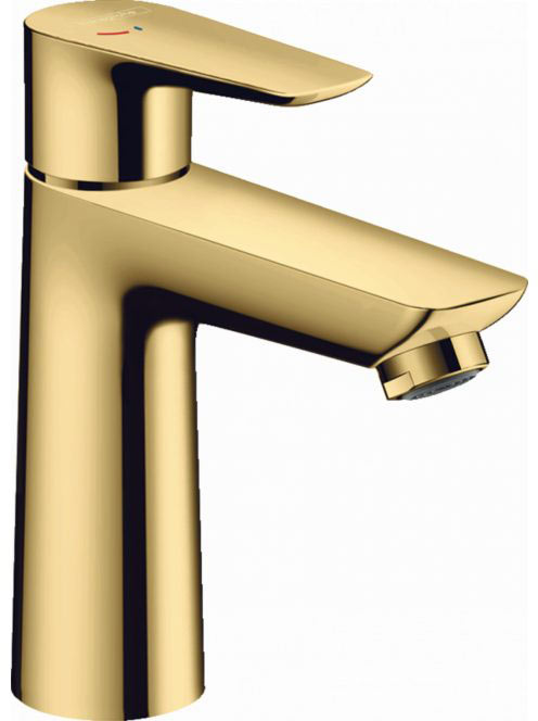 Hansgrohe Talis E polírozott arany hatású mosdócsaptelep 110 CoolStart automata lefolyó-garnitúrával 71713990