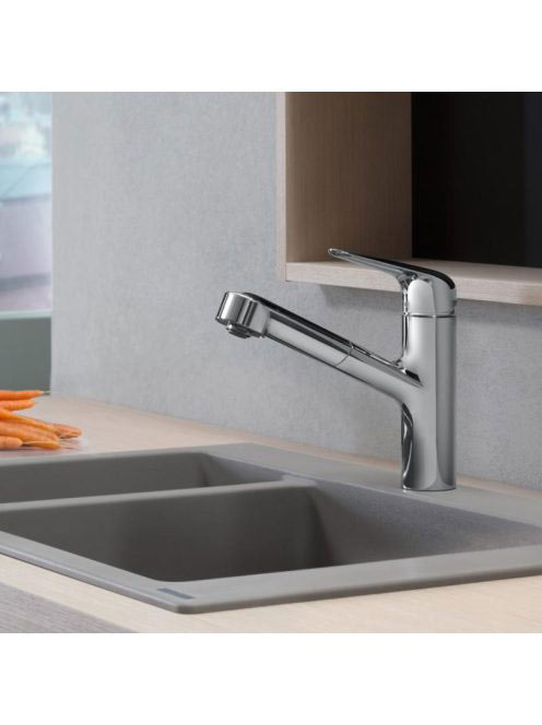 Hansgrohe Focus M42 konyhai csaptelep, kihúzható kifolyóval, króm 71814000