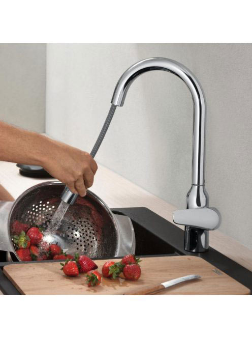 Hansgrohe Focus M42 konyhai csaptelep, kihúzható zuhanyfejjel, króm 71820000