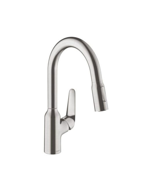 Hansgrohe Focus M42 konyhai csaptelep, kihúzható zuhanyfejjel, rozsdamentes acél hatású 71821800