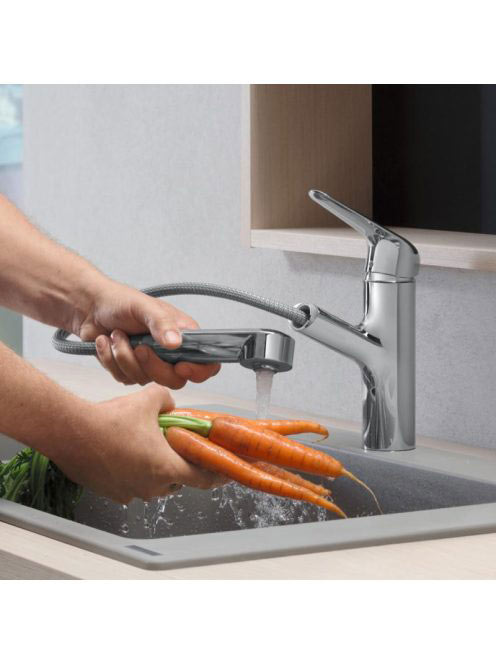 Hansgrohe Focus M42 konyhai csaptelep, kihúzható kifolyóval, króm 71829000