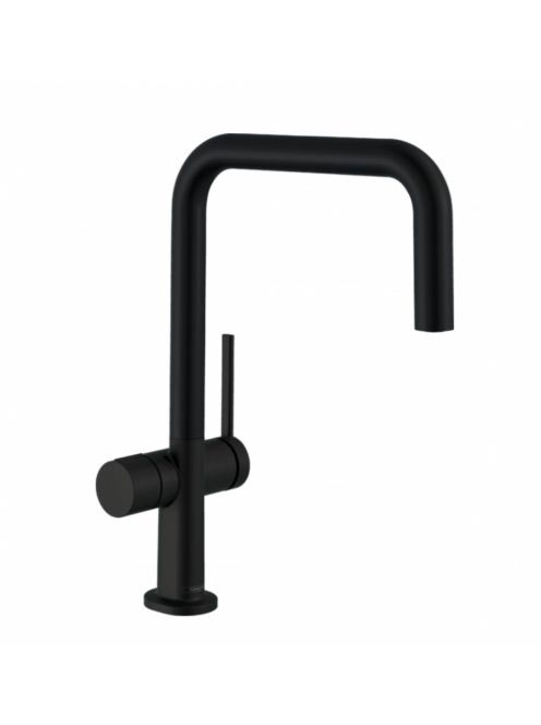 Hansgrohe Talis M54 U 220 konyhai csaptelep elzárószeleppel, 1jet, matt fekete 72807670