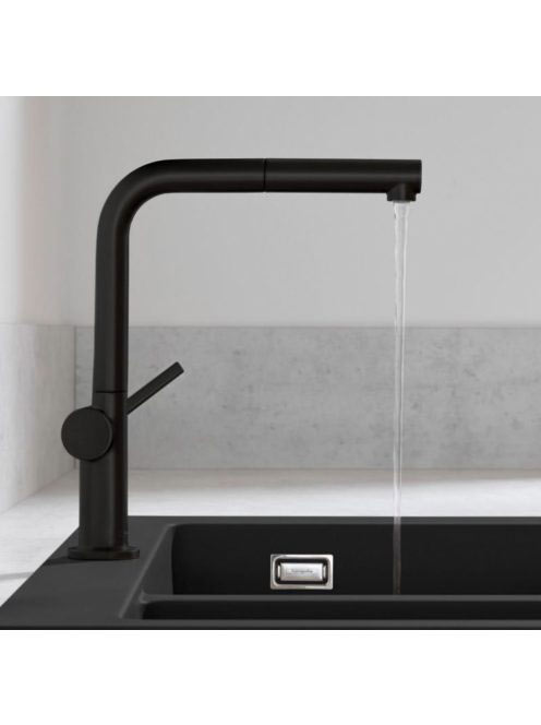 Hansgrohe Talis M54 matt fekete konyhai csaptelep 270, kihúzható zuhanyfejjel- sBox-kivitel 72809670