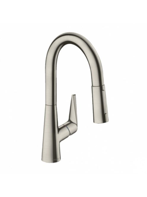 Hansgrohe Talis M51 rozsdamentes acél hatású konyhai csaptelep 160, kihúzható kifolyóval 72815800