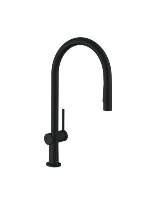 Hansgrohe Talis M54 konyhai csaptelep 210 Eco 2jet, kihúzható zuhanyfejjel, matt fekete 72842670