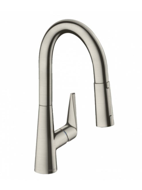 Hansgrohe Talis M51 rozsdamentes acél hatású konyhai csaptelep 160, kihúzható zuhanyfejjel 73850800