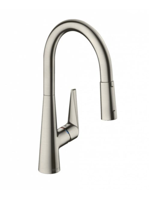 Hansgrohe Talis M51 konyhai csaptelep 200, kihúzható zuhanyfejjel, rozsdamentes acél hatású 73851800