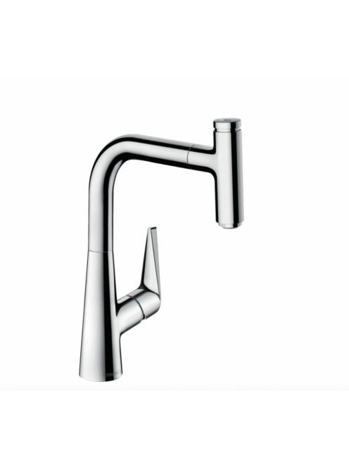 Hansgrohe Talis Select M51 2-lyukú króm konyhai csaptelep 220, kihúzható kifolyóval 73852000
