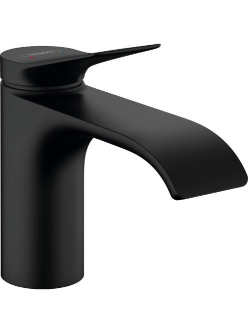 Hansgrohe Vivenis egykaros mosdócsaptelep 80, automata lefolyógarnitúrával, matt fekete 75010670