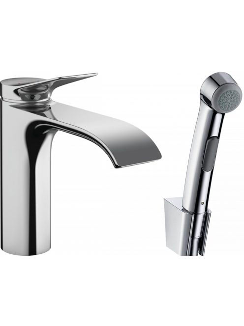 Hansgrohe Vivenis Egykaros mosdócsaptelep bidé kézizuhannyal és zuhanycsővel, króm 75210000