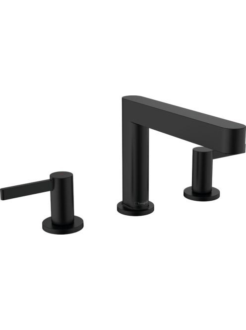 Hansgrohe Finoris 3 lyukú mosdócsaptelep 110, push-open lefolyógarnitúrával matt fekete 76033670