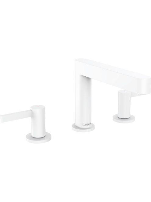Hansgrohe Finoris 3 lyukú mosdócsaptelep 110, push-open lefolyógarnitúrával matt fehér 76033700