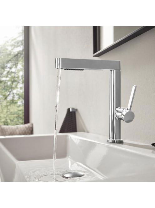 Hansgrohe Finoris mosdócsaptelep 230, kihúzható kifolyóval, lefolyógarnitúrával króm 76063000