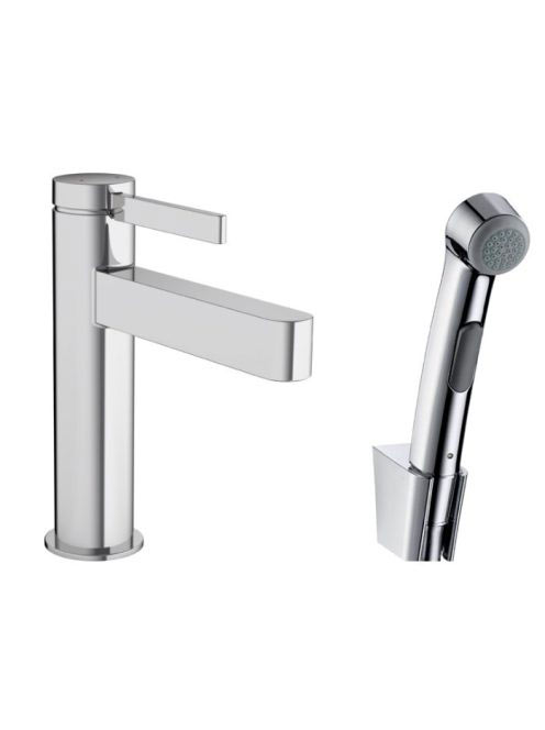 Hansgrohe Finoris mosdócsaptelep 110, bidé kézizuhannyal és zuhanytömlővel, króm 76210000