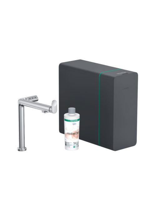 Hansgrohe Aqittura M91 vízszűrős konyhai csaptelep és szódakészítő rendszer 240, kihúzható zuhanyfejjel, 1jet, sBox 76837000