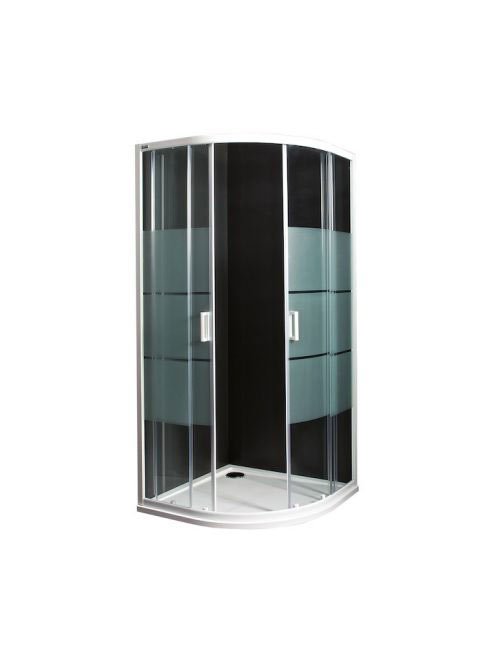 Jika Lyra Plus ívelt zuhanykabin 80x190 cm, átlátszó stripy