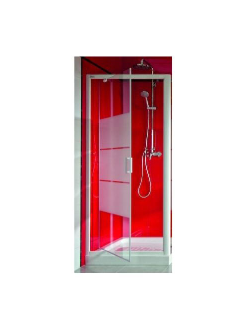 Jika Lyra Plus zuhanyajtó 80x190 cm, átlátszó stripy üveg, f