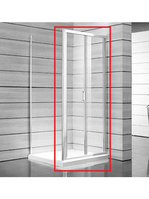Jika Lyra Plus harmonika zuhanyajtó 80x190 cm, átlátszó stri