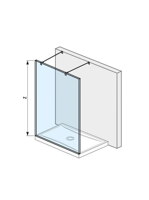 Jika Pure rögzített üvegfal 120cm 2674200026681 - Fürdőszoba