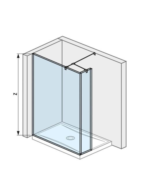 Jika Pure rövid részes üvegfal 120cm 2674260026681 - Fürdősz