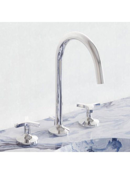 Kludi Nova Fonte Déco háromlyukú ECO mosdócsaptelep lefolyóg