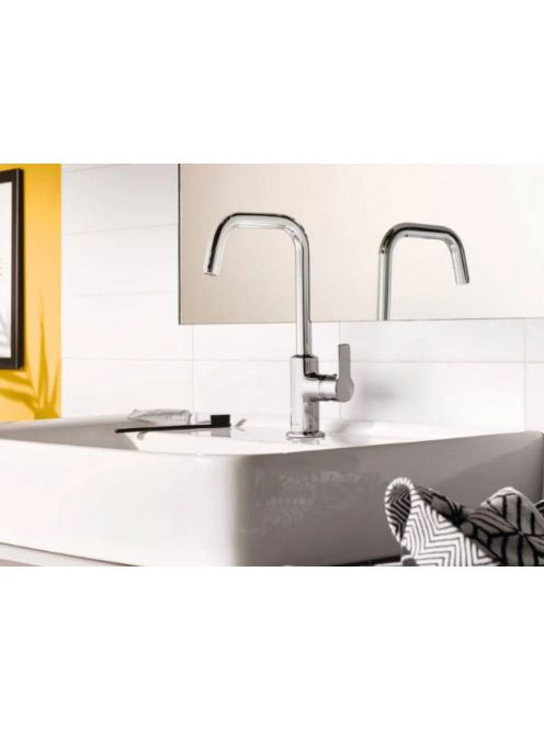 Kludi Pure&Easy mosdócsap egykaros oldalkarral és lefolyógar