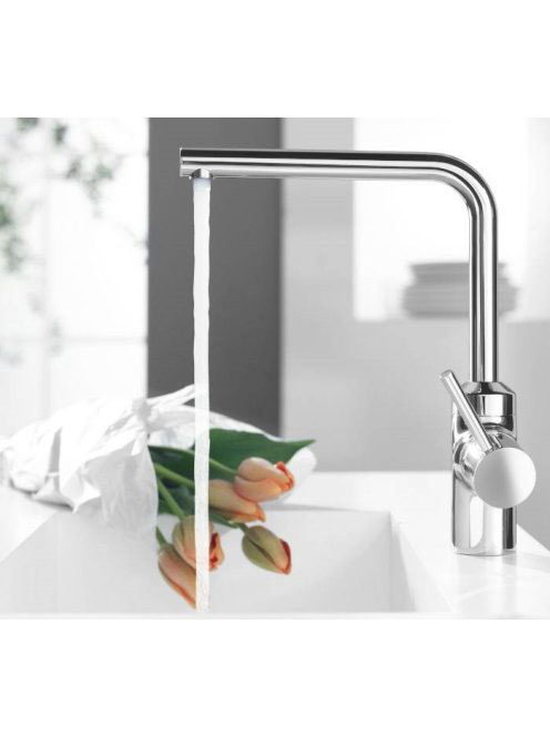 Kludi L-LINE egykaros mosogatócsaptelep ECO funkcióval, króm