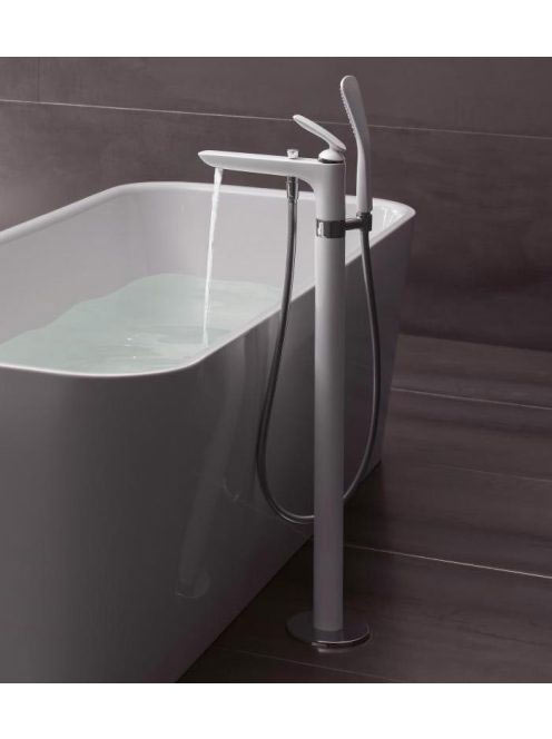 Kludi Balance szabadonálló kád/zuhany csaptelep, fehér/króm