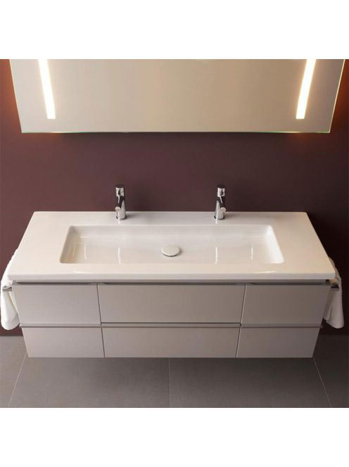 Laufen Living Square kerámia mosdó 130x48 cm kettő csaplyukk