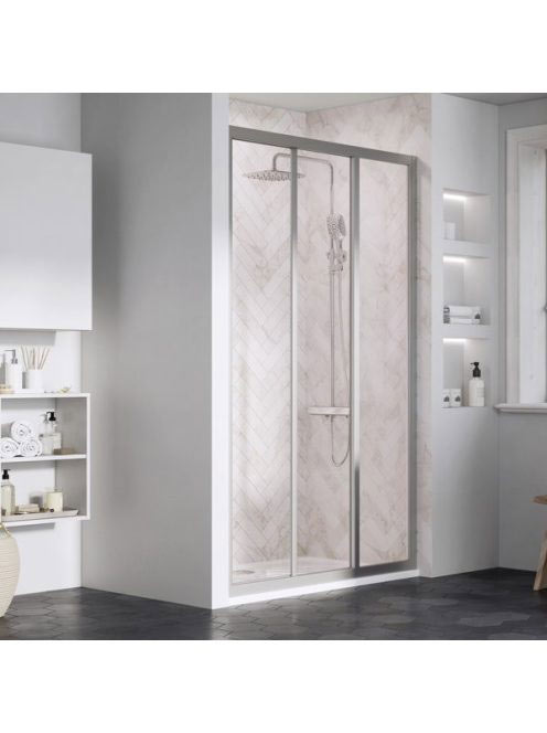 Ravak Supernova ASDP3-120 zuhanyajtó Pearl műanyag betéttel,