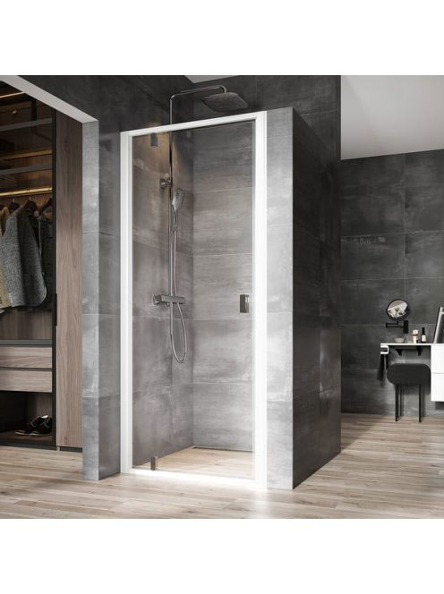 Ravak Nexty NDOP1-80 zuhanyajtó átlátszó üveggel, króm fogan