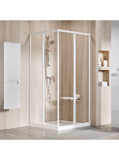 Ravak Supernova SRV2-80 sarokbelépős zuhanykabin (fehér+Tran