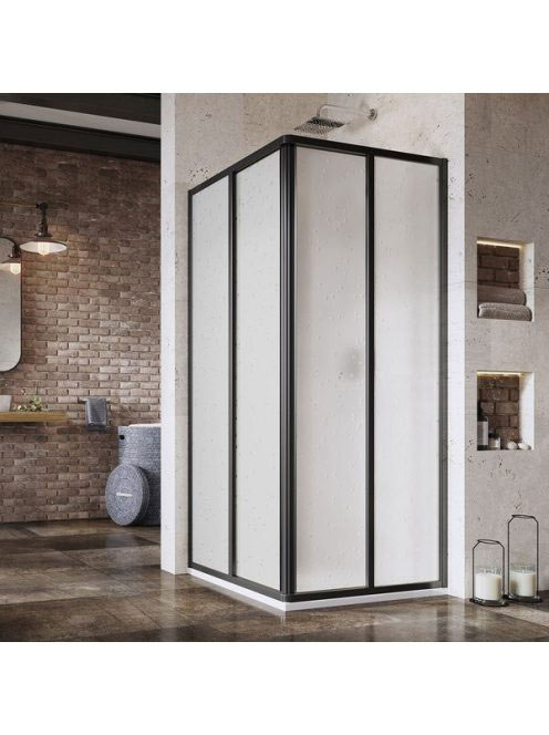 Ravak Supernova SRV2-90 sarokbelépős zuhanykabin (fekete+Pea