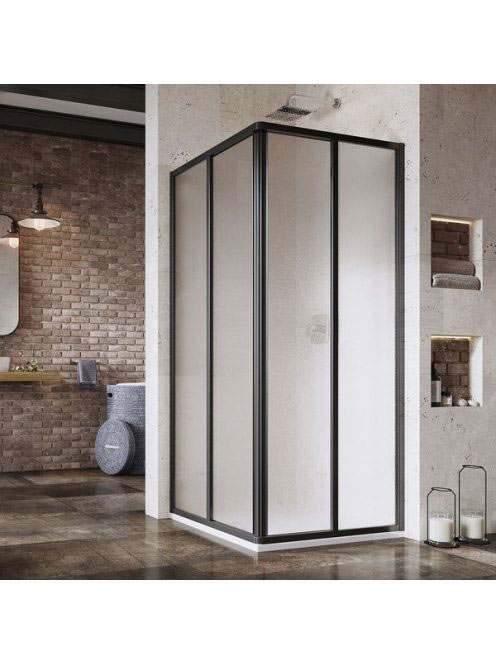 Ravak Supernova SRV2-100 sarokbelépős zuhanykabin (fekete+Gr