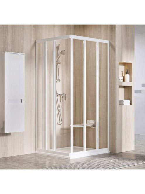 Ravak Supernova ASRV3-75 sarokbelépős zuhanykabin (fehér+Tra