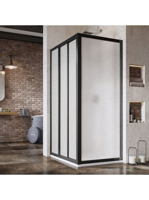 Ravak Supernova APSS-80 fix zuhanyfal (fekete+Pearl) 940403R